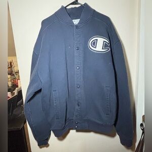 Champion Men's Dark Blue Varsity Jacket